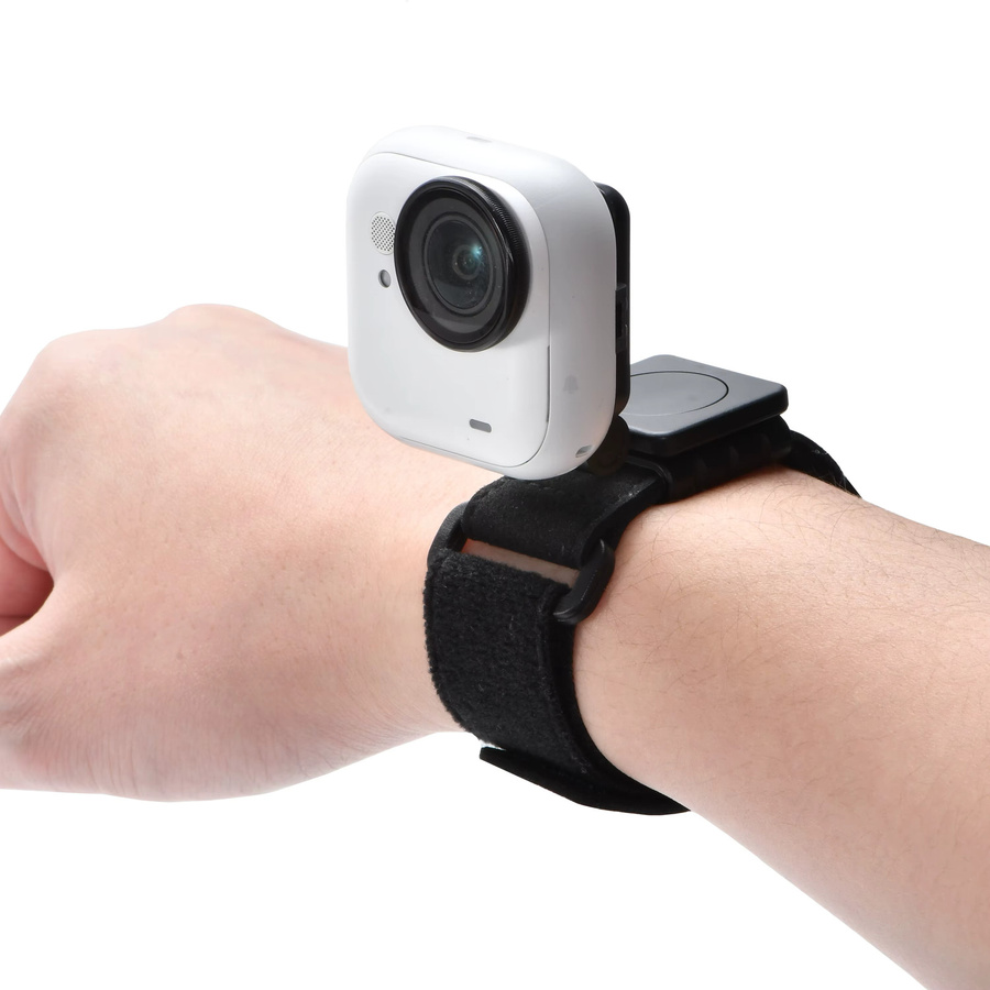 Insta360 Handgelenkbandhalterung für Insta360 GO Ultra, 360 Grad drehbare magnetische Handschlaufenhalterung mit verstellbarem Doppelschicht-Klettverschluss in Schwarz - Bild 7