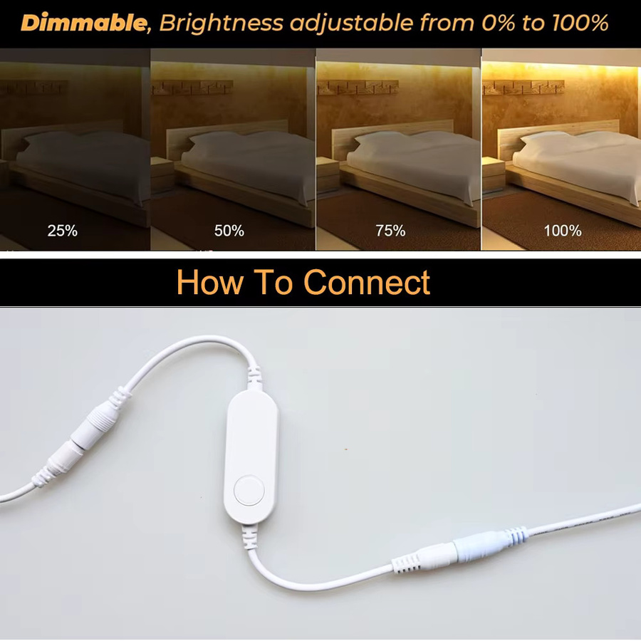 CENFAYA COB-LED-Streifen mit Homekit WiFi und Siri-Sprachsteuerung, Warmweiß, dimmbar, 3000 K-6500 K, 12 V - Bild 4