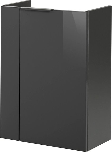 Fackelmann Waschbeckenunterschrank SBC Gäste Bad Anthrazit mit Soft-Close-Türen, B/H/T: 44 x 60 x 24,3 cm - Bild 1