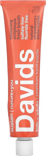 Davids Zahnpasta Erdbeer- und Wassermelonengeschmack, 149 g - Bild 1