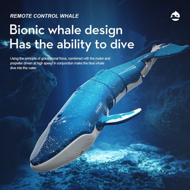 CONUSEA RC Wal, ferngesteuertes U-Boot, elektrischer Tierroboter, wasserdicht - Bild 1