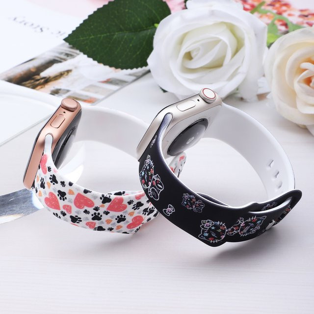 Uhrenarmband Cartoon-Haustier-bedruckt, Unisex, für Apple Watch - Bild 1