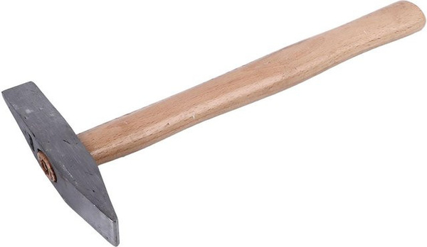 Neoglint Maschinistenhammer mit ergonomischem Holzgriff in Beige und Silber