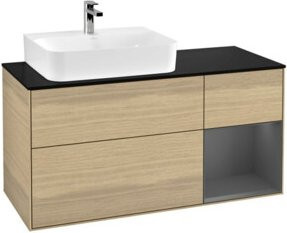 V&B Waschtischunterschrank Finion mit Wandbeleuchtung, Anthrazit, Breite: 120 cm, Höhe: 50,1 cm, Tiefe: 50,1 cm - Bild 1