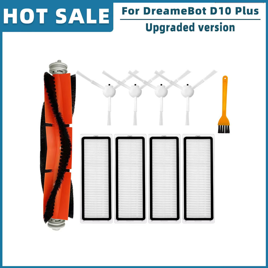 Zubehör-Set für Dreame Bot D10 Plus und Rls3d Roboter Staubsauger mit Seitenbürsten, Hauptbürste, HEPA-Filter, Mop-Lappen und Staubbeuteln - Bild 2