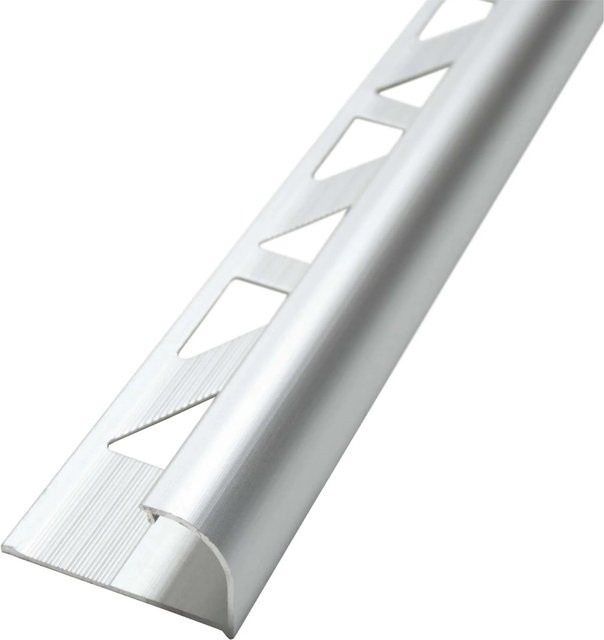Dalsys Fliesenschiene Viertelkreis aus Aluminium in Chrome, Länge: 2,5 m, Höhe: 8 mm - Bild 1