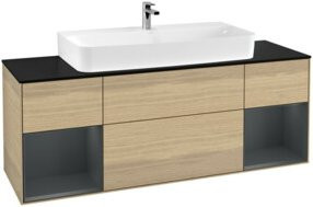 V&B Waschtischunterschrank Finion Wandbeleuchtung Beige lackiert Breite: 160 cm, Tiefe: 50,1 cm, Höhe: 50,1 cm - Bild 1