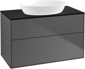 V&B Waschtischunterschrank Finion in Anthrazit, Breite: 100 cm, Tiefe: 50,1 cm - Bild 1