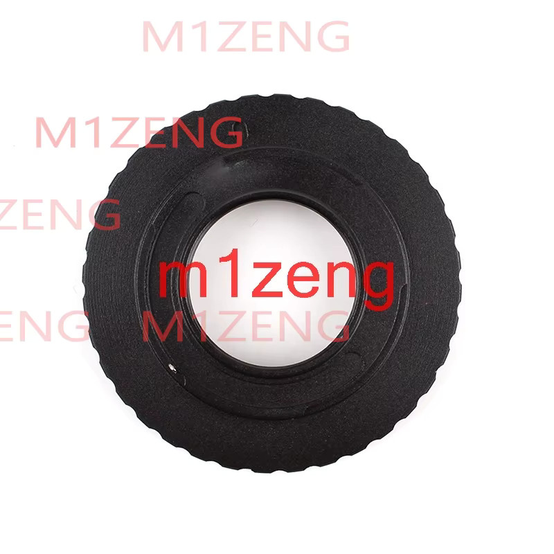 M42-zu-C-Adapterring in Schwarz zur Montage von M42/C CCTV-Objektiven an Olympus und Panasonic Micro Four Thirds Kameras wie GH4, GH5, GM1, GX7, GX9, GF10, EM1 und EM10 - Bild 2