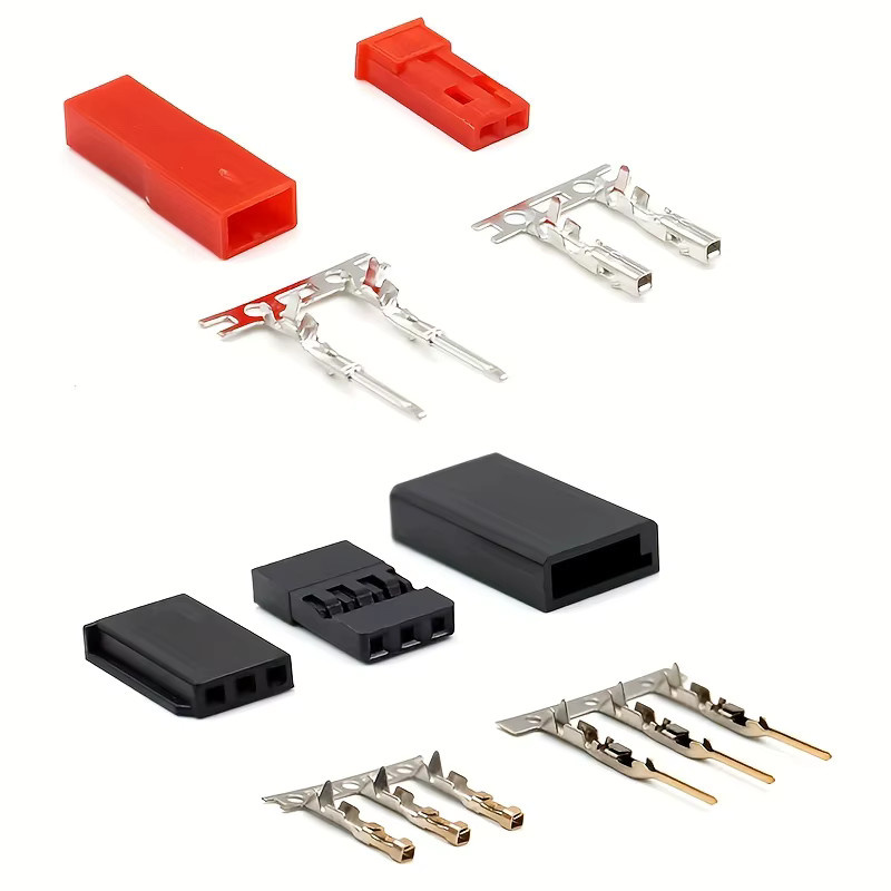 AOKIN Servokabel Kit mit 40 Sätzen Stecker, Buchse, Crimp und Pin in Multicolour kompatibel mit JST, SYP, Futaba, Hitec und Spektrum für RC-Modelle - Bild 3