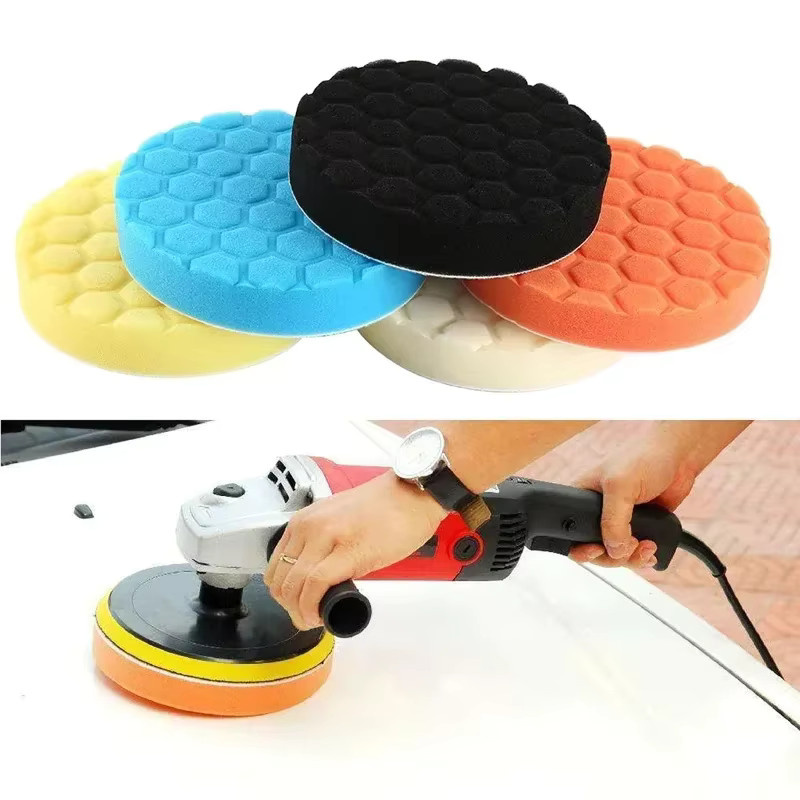 5-teiliges Auto-Detailing-Polierset mit selbstklebenden Polierscheiben für Bohrmaschinen in Multicolour - Bild 2