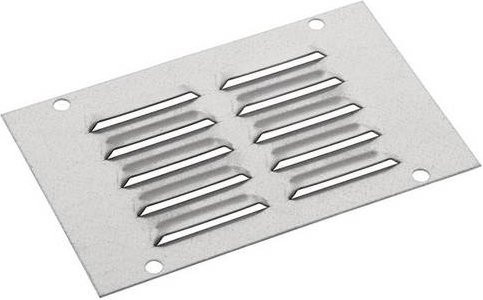 Hager MES-LS01 Lüftungsschlitzflansch aus Metall in Grau, Breite: 174 mm, Tiefe: 100 mm, IP20 - Bild 1