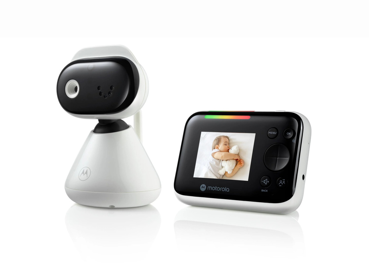 Motorola PIP1200 Baby-Videoüberwachung mit 2,8 Zoll Display, Nachtsicht, Zwei-Wege-Kommunikation und Temperaturanzeige, Schwarz-Weiß - Bild 3