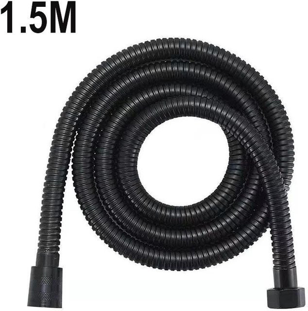 Binchi Outdoor Product Duschschlauch aus Edelstahl in Schwarzsilber, Länge: 1,52 m - Bild 1