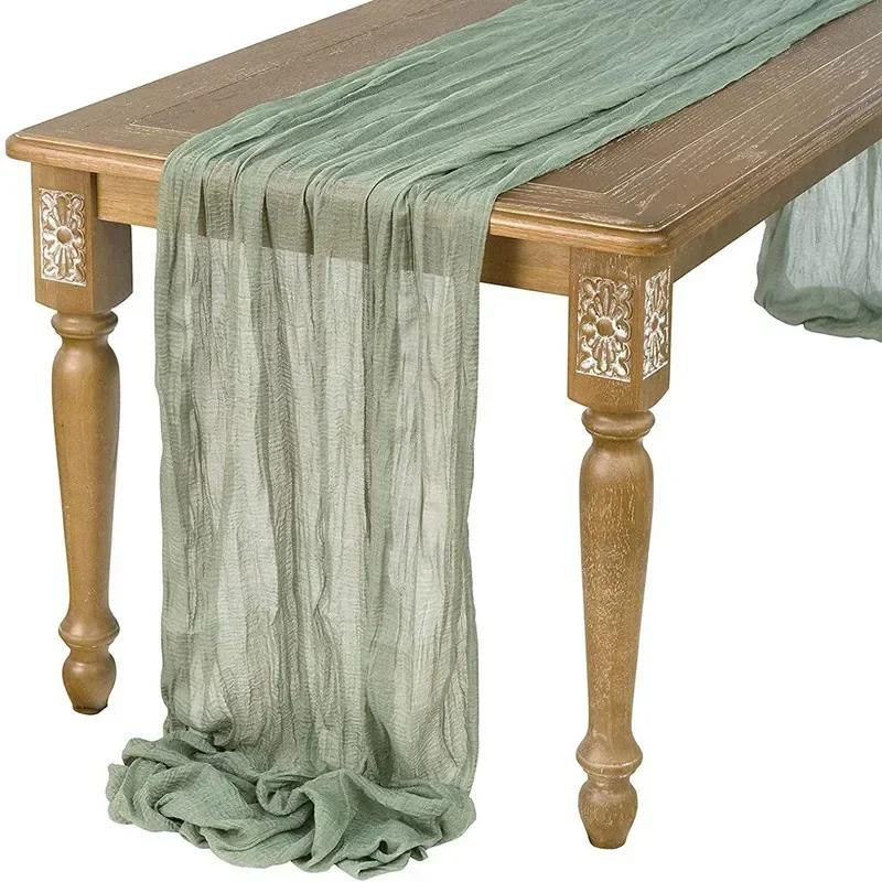 Houspace Gaze Tischläufer in Orange im Boho-Stil für Hochzeit, Party oder Weihnachten, Breite: 90 cm, Länge: 300 cm - Bild 2