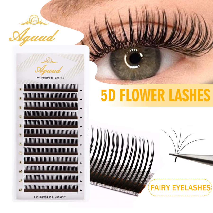 AGUUD 5D Closed Premade Volumen-Wimpernverlängerungen, Black, Unisex - Bild 6