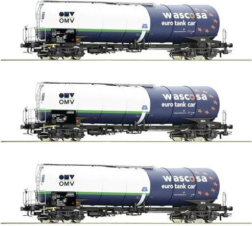 Roco 3er-Set Kesselwagen OMV H0 Modellbau 6600054 - Bild 1