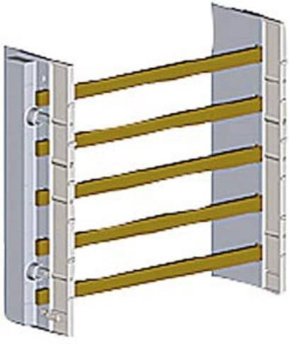 Siemens ALPHA-ZS Nachrüstsatz Sammelschiene 1-feldrig, 5-polig, 12x 5mm, Farbe: Silber - Bild 1