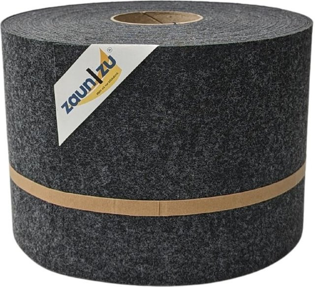 zaun zu Sichtschutzstreifen aus Design Vlies für Doppelstabmattenzaun, Anthrazit, 35 m - Bild 1