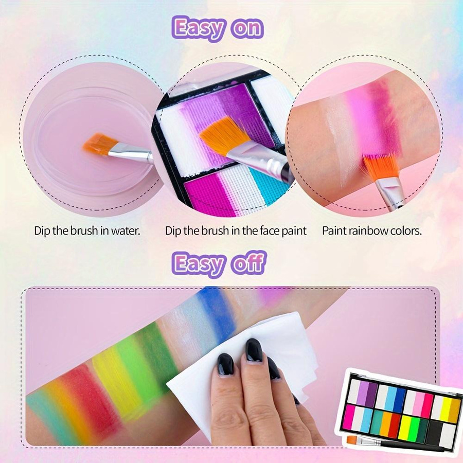 Gesichts- und Körperfarbenpalette, bunt - Bild 4