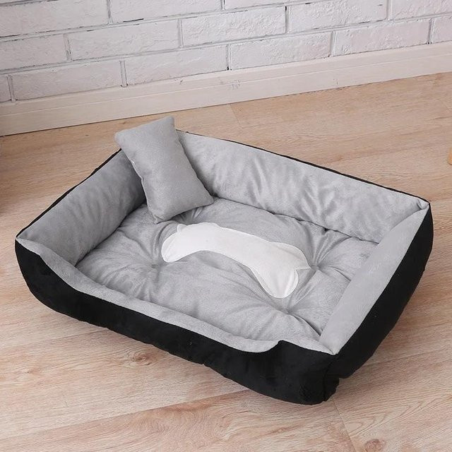 Weiches Hundebett und Katzenbett aus Fleece mit wasserdichtem Boden für kleine und große Hunde, B/T: 42 x 30 cm - Bild 1