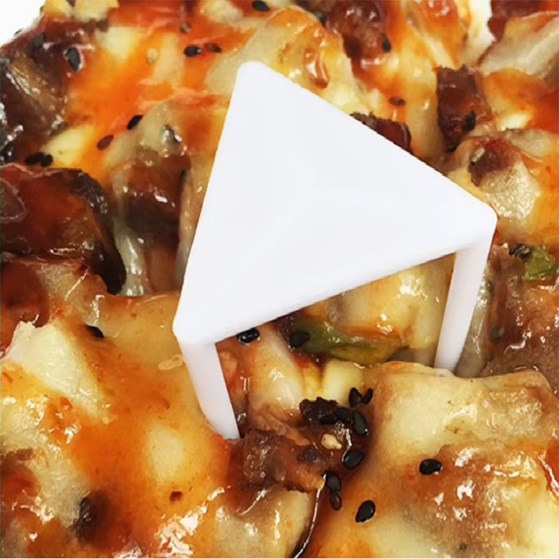 100 Stück Pizza Saver aus Kunststoff in Weiß zur Stabilisierung deiner Pizza-Verpackung - Bild 2