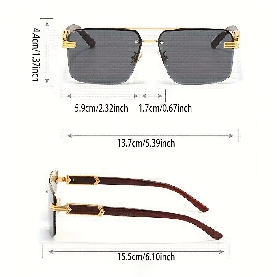 Hindfield Sonnenbrille Aviator, randlos, rot, Unisex - Bild 2