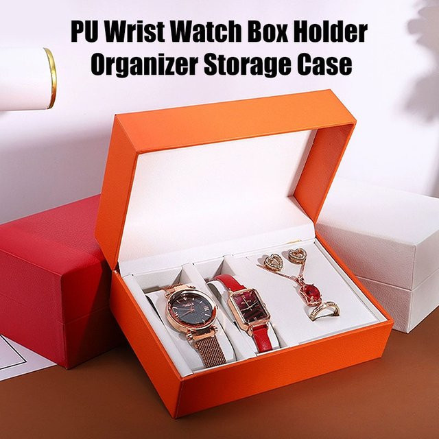 OAKCHARM Schmuckdisplay Box, Organizer für Armbanduhr, Ohrring, Halskette, Ring - Bild 1