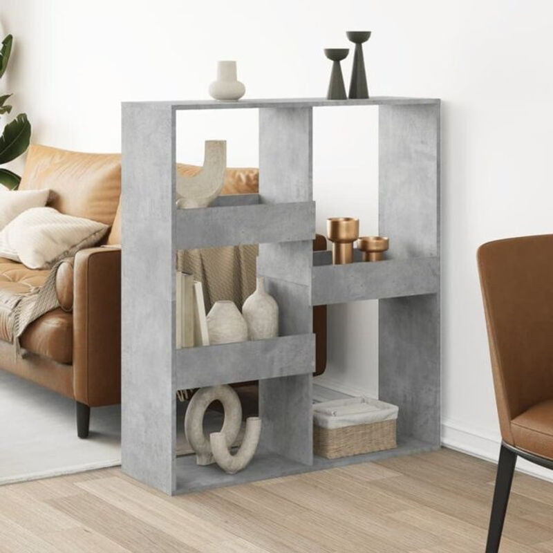 Vidaxl Raumteiler aus Holzwerkstoff in Grau, modern und freistehend, B/T/H: 100 x 33 x 115 cm - Bild 1