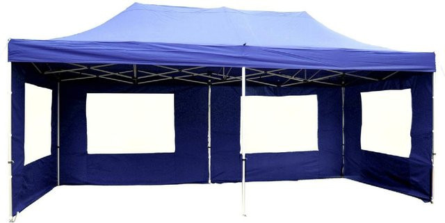 VCM PROFI Pavillon Gartenzelt mit Seitenteilen und wasserabweisender PE-Plane B/T/H: 6 x 3 m - Bild 1