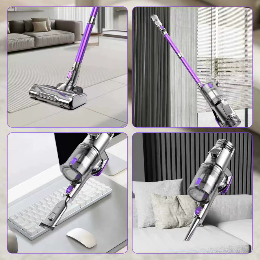 Fixtfixer Kabelloser Akku-Staubsauger mit 500W Saugkraft und Anti-Verwicklungsfunktion, Beutelloses Handstaubsauger-Set - Bild 6