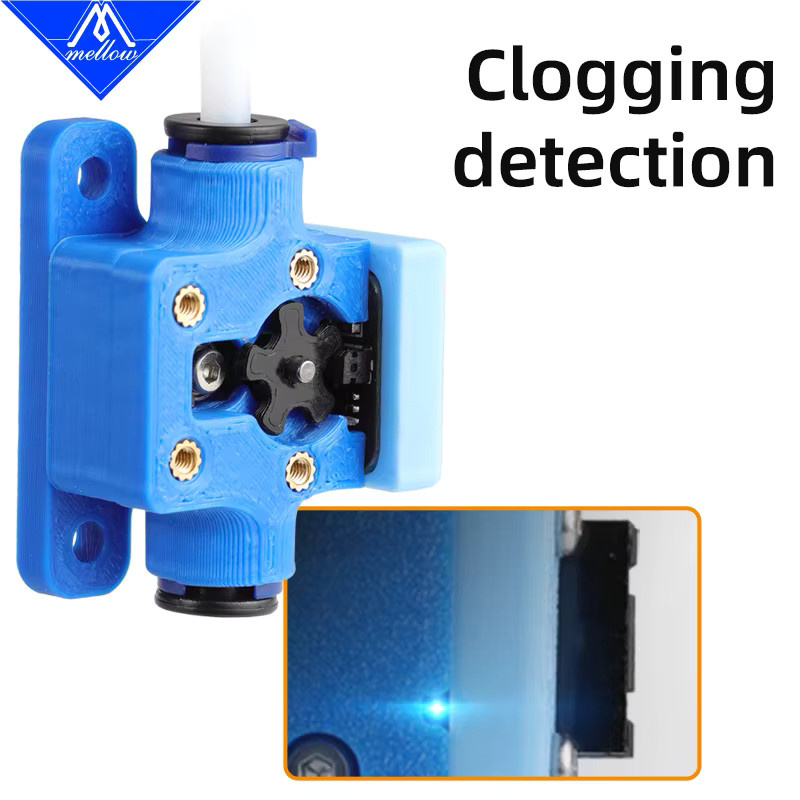 Mellow DIY MDM Materialerkennungsmodul in Blau für 3D-Drucker zur Erkennung von Filamentbruch, Verstopfung und Tangling, kompatibel mit Klipper, RRF und Marlin - Bild 2