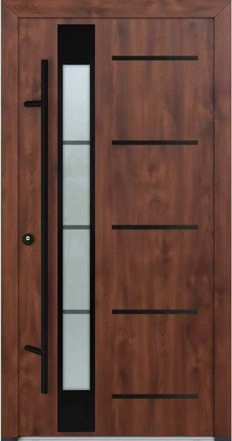 FM Türen Innentür AS68 Modell 65 Nussbaum Links mit Beschläge Set aus Stahl, B: 110 cm, H: 210 cm - Bild 1
