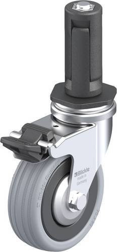 Blickle Lenkrolle LRA-VPA 75K-FI-FA-ER03 mit Feststeller, Rad-Durchmesser: 75 mm, Tragfähigkeit: 60 kg, Farbe: Grau/Schwarz - Bild 1