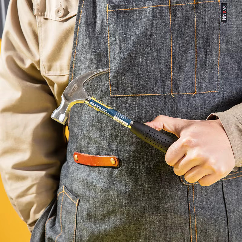 Deli Klauenhammer aus Stahl in Silber mit rutschfestem Griff für Holzbearbeitung und Reparaturen - Bild 3