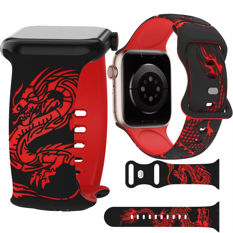 samusak Uhrenarmband Silikon, Schwarz, Unisex - Bild 2