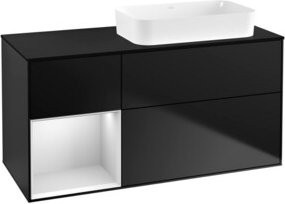 V&B Waschtischunterschrank Finion in Weiß und Blau lackiert, B/T: 120 x 60 cm - Bild 1