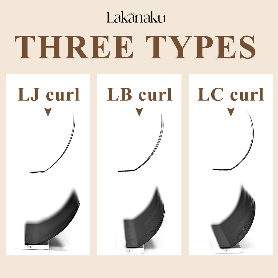 LAKANAKU Wimpernverlängerungen UB Curl, Brown, Matt, Unisex - Bild 5
