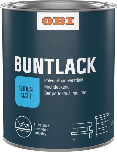 OBI PU Buntlack Silbergrau seidenmatt 125 ml - Bild 1