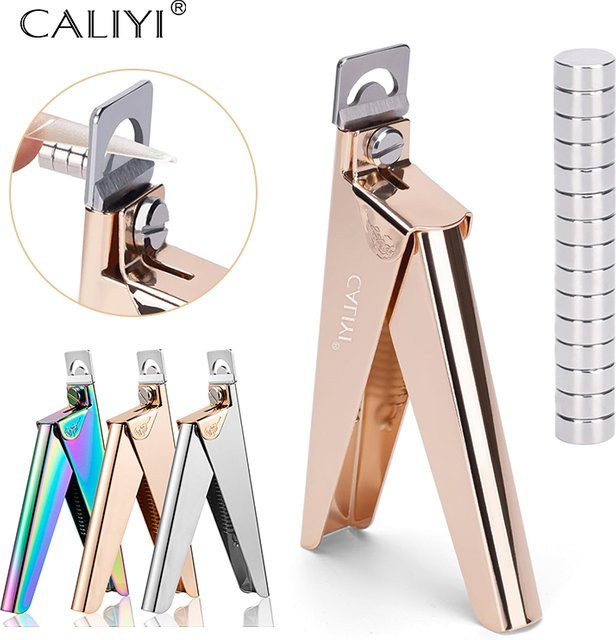 CALIYI Nagelkunst Trimmer Clipper, Rose Gold, U-Form, Edelstahl - Bild 1