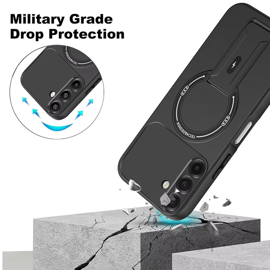 Samsung Galaxy Schutzhülle mit Ständer und Matte Rüstung in Blau für A17 A16 A15 A14 A13 A52 A26 A56 A54 A36 A35 A55 A07 A06 - Bild 3