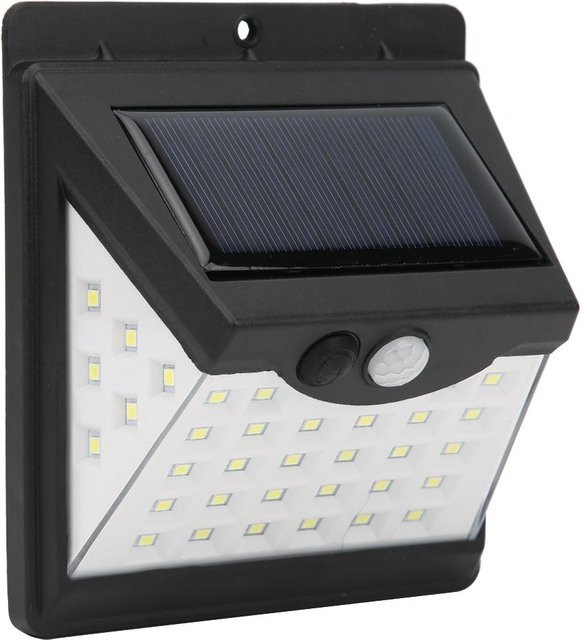 TOMTOP JMS Solar Sensor Wandleuchte mit 40 LED in Schwarz für Garten und Außenbereich - Bild 1