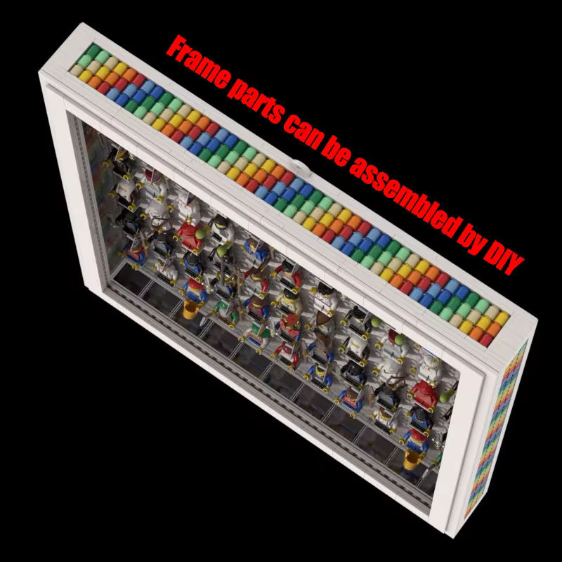 Andole Display-Halterung für Minifiguren aus Kunststoff, weiß, rechteckig, stehend - Bild 4