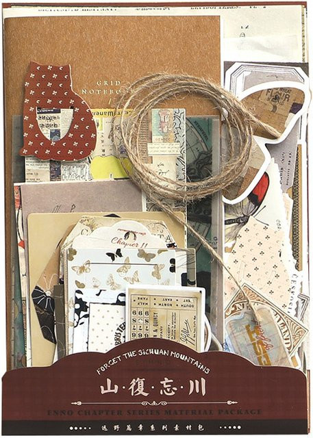 86-teiliges Multi-Material-Journal-Set mit gemischten Texturen in Multicolour für deine Scrapbook-DIY-Bastelarbeiten - Bild 1