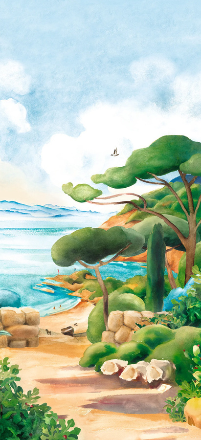 Isidore Leroy Wandtattoo Mural Cap Corse Naturmotiv Multicolour B/H: 150 x 330 cm - Bild 1