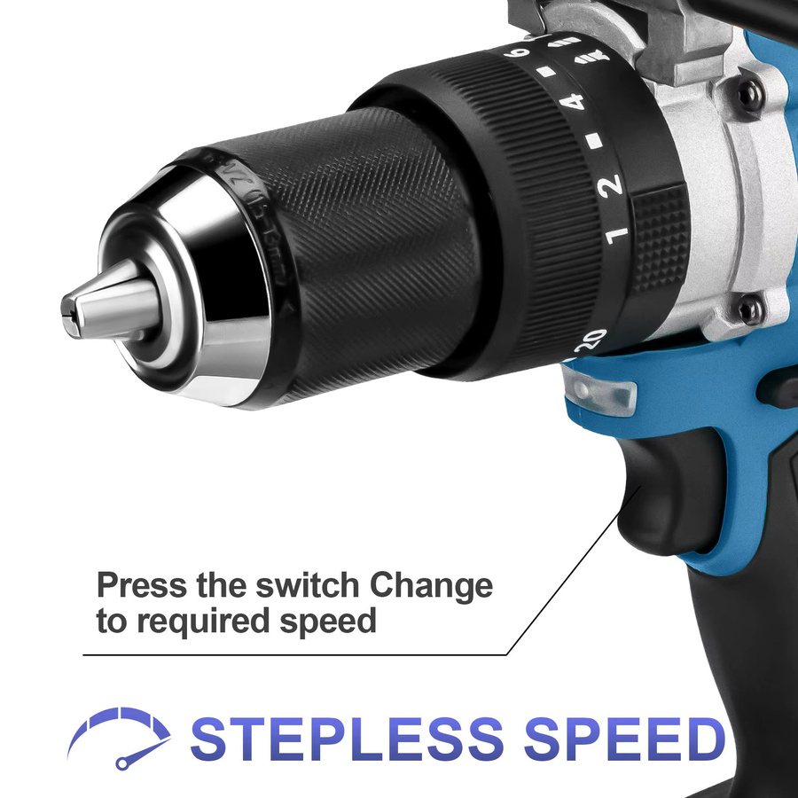 Makita G nto bürstloser elektrischer Schlagbohrschrauber in Blau, 650 Nm, 13 mm Bohrfutter, kompatibel mit Makita LXT 18 V Akku - Bild 4