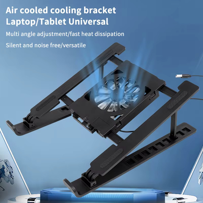 JTZTF Faltbarer Laptop Cooling Stand Notebook Kühler mit Lüfter in Schwarz - Bild 2