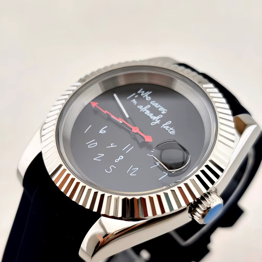 OUMASHI Armbanduhr Automatik, Edelstahl, 36 mm, Herren, Schwarz - Bild 2
