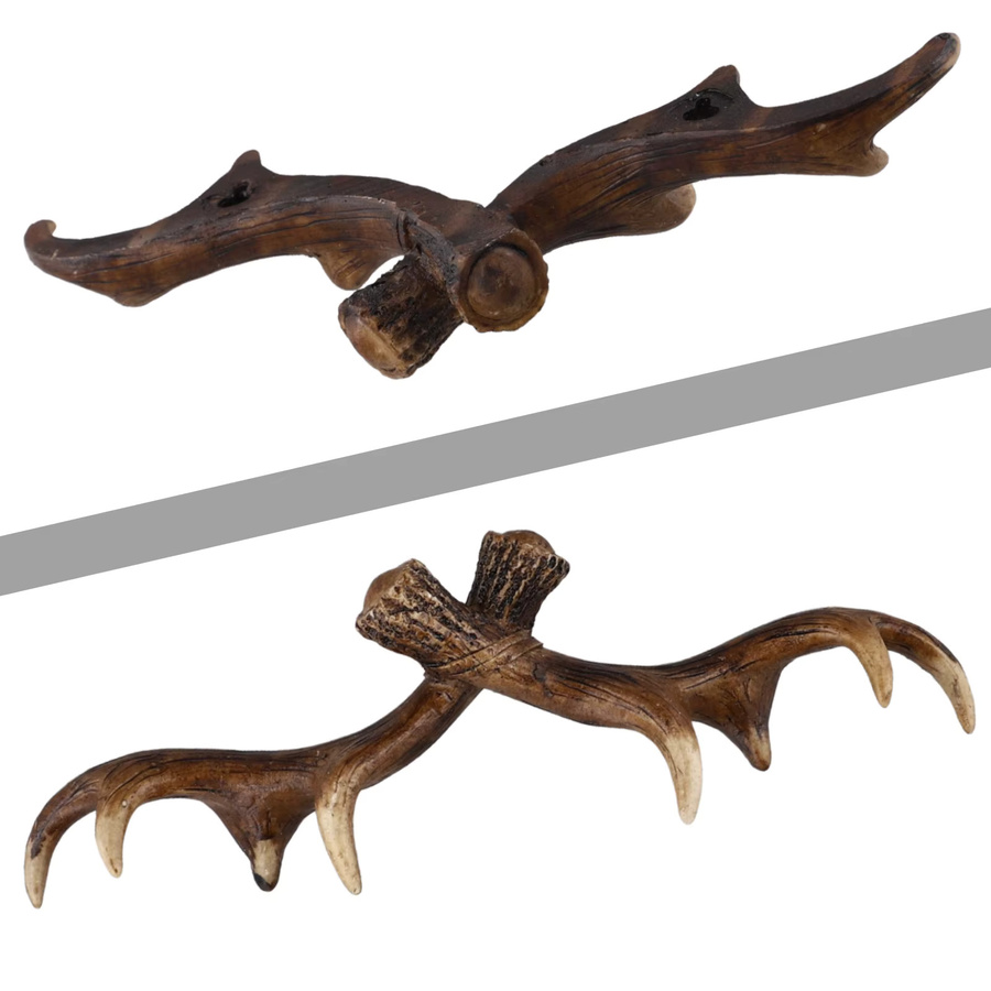 VIBRATITE Nordic Vintage Deer Wandhaken aus Harz in Geweih-Optik zur Aufbewahrung von Schlüsseln, Taschen und Kleidung - Bild 2