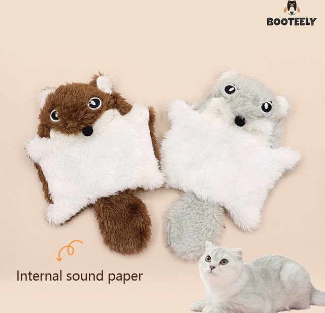 booteely Interaktives Katzenspielzeug, fliegendes Eichhörnchen-Kätzchen, mit Sound - Bild 1